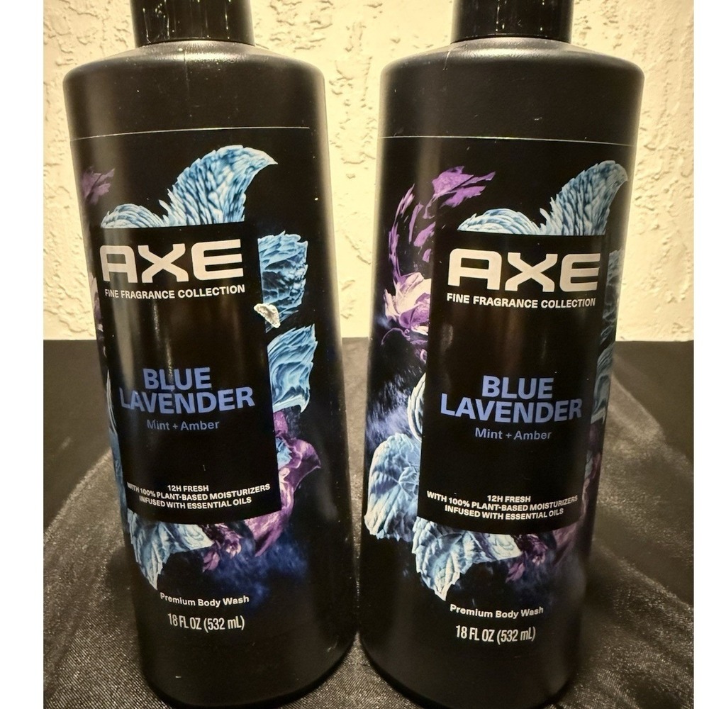 Axe Fine Fragrance Collection Men's Liquid Body Wash Blue Lavender, 18 oz-2pack